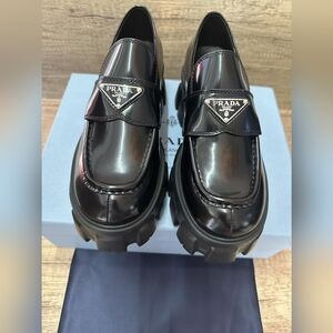Prada Monolith leather loafers
